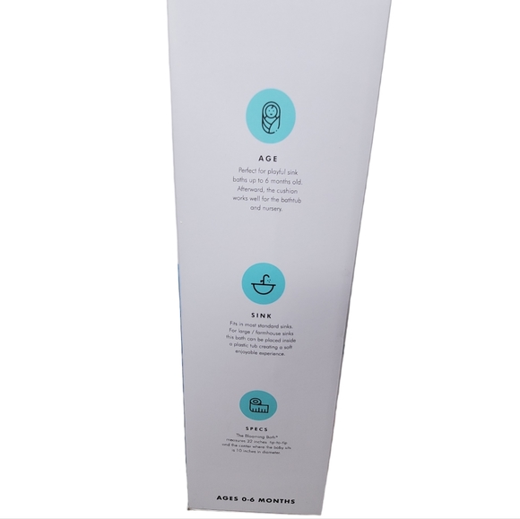 BLOOMING BATH Plush Baby Sink Bath Pillow Blue Flower NWT Boy - Picture 7 of 13